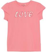 Minymo T-shirt - Strawberry Pink m. Tekst