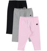 Champion Leggings - 3-pak - Pink/GrÃ¥/Sort