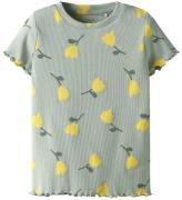 Name It T-shirt - NmfVemma - Aqua Gray/Lemon