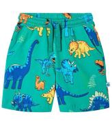 SmÃ¥folk Shorts - Teal m. Dinosaurer