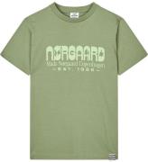 Mads Nørgaard T-shirt - Printed Thorlino - Oil Green m. Logo