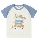 Hust and Claire T-shirt - HCAncher - Blue Fog Melange m. print