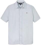 Tommy Hilfiger Skjorte - Seersucker - Breezy Blue White Stripe