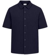 Grunt Skjorte - Vaflet - GRAlfred - Navy