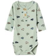 Name It Body l/æ - Rib - NbmHukab - Aqua Gray m. Biler
