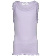 Rosemunde Top - Rib - Modal - Balta - Purple Heather