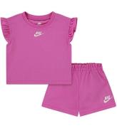 Nike Shortssæt - T-shirt/Shorts - Playful Pink